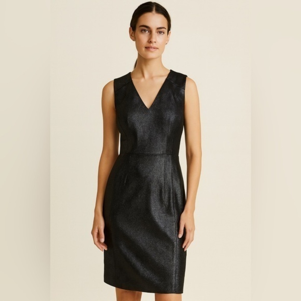 Reed krakoff black linen & wool blend sheath dress NWT